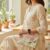 Ivory Bloom Handcrafted Floral Beaded Clutch
