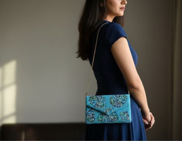 1da16545-875d-4a6a-8703-fc0aed14b18b Blue Sunray Luxe Beaded Clutch
