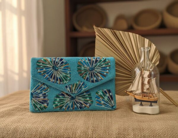 8efc376b-b60f-4972-9dc7-37e864cabafc Blue Sunray Luxe Beaded Clutch