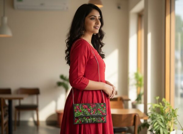 Untitled Floral Beaded Evening Clutch