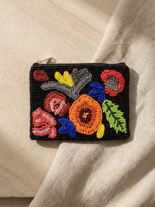 pomelli_photoshoot_image_9_16_0417 (18) Floral Beaded Zip Coin Purse
