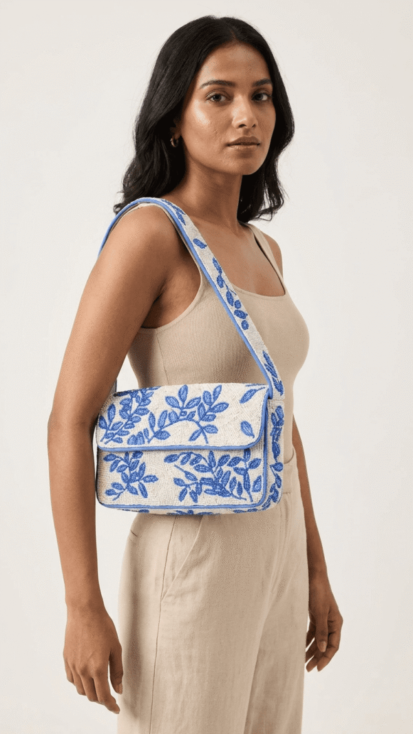 Blue Bloom Shoulder Bag