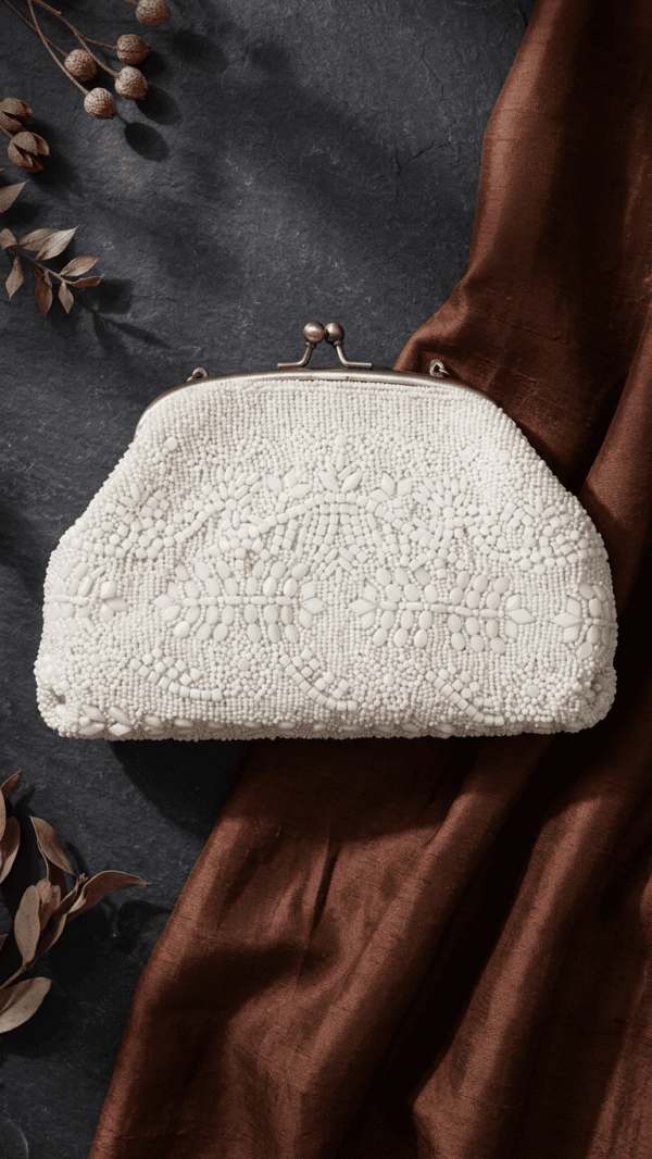 pomelli_photoshoot_image_9_16_0420 (3) Ivory Blossom Beaded Clutch