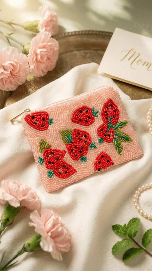 pomelli_photoshoot_image_9_16_0422 (8) Sweeten the Social Strawberry Beaded Coin Purse