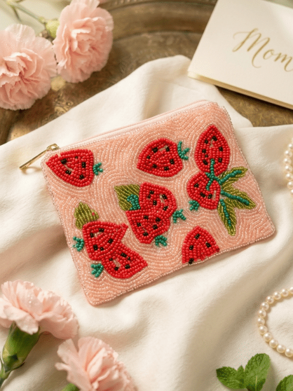 pomelli_photoshoot_image_9_16_0422 (8) Sweeten the Social Strawberry Beaded Coin Purse