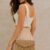 ergr Golden Scallop Beaded Clutch Bag