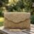 gf Golden Scallop Beaded Clutch Bag