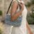Sky wave Beaded Shoulder Bag