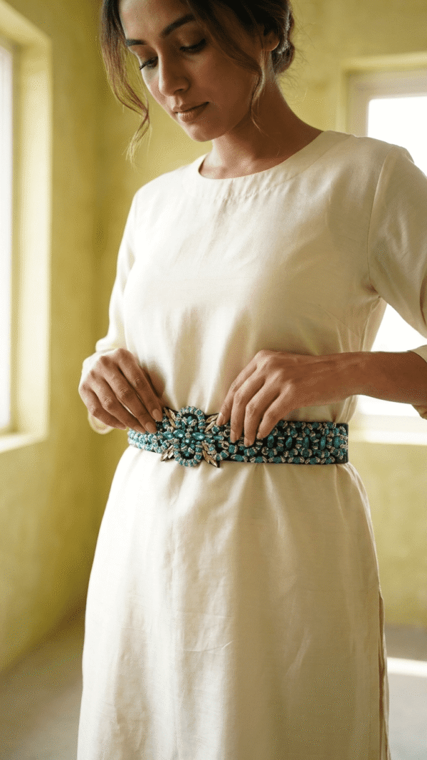 Turquoise Beaded Stretch Waist Belt
