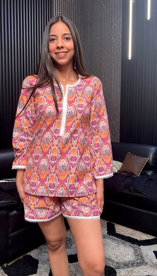 2jj Sunset Ikat Lounge Co-ord Set