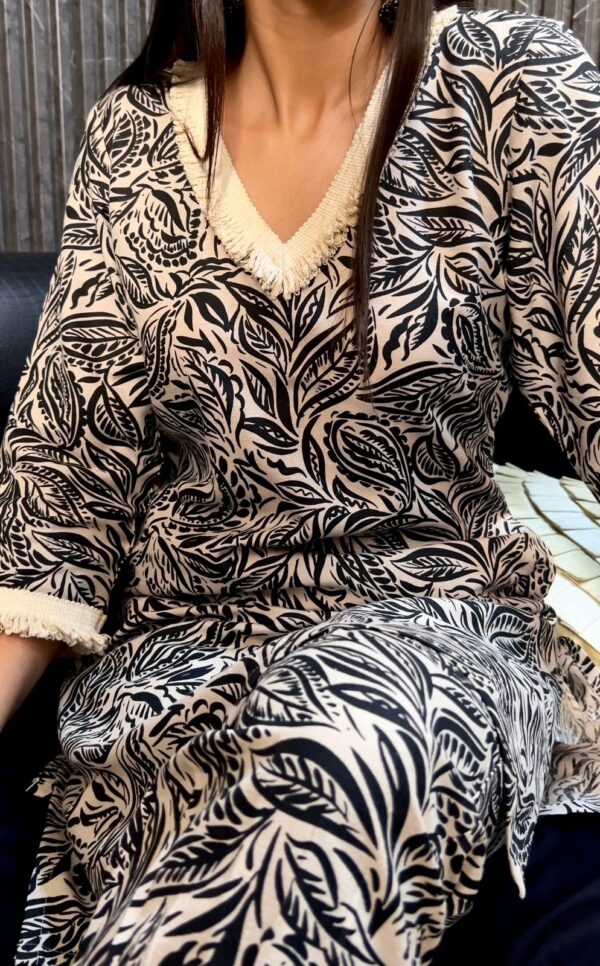 dfg Monochrome Leaf Print Co-ord Set