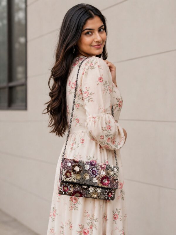 ery5 Blossom Royale Embellished Clutch