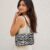 Zebra Luxe Beaded Shoulder Bag