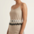 Pearl Noir Floral Tassel Belt