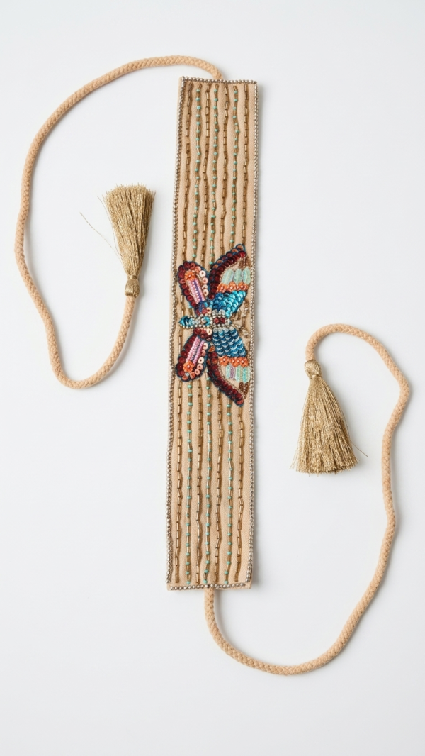 pomelli_photoshoot_image_9_16_0518 (11) Azure Flutter Beaded Tassel Belt