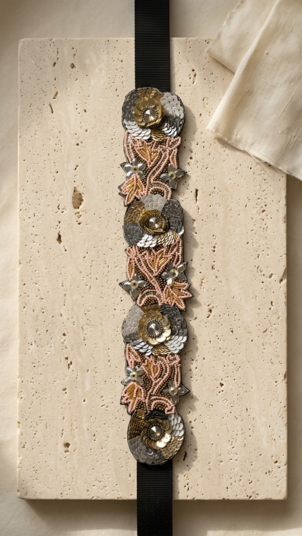 pomelli_photoshoot_image_9_16_0521 (10) Blush Bloom Sequin Embellished Waist Belt