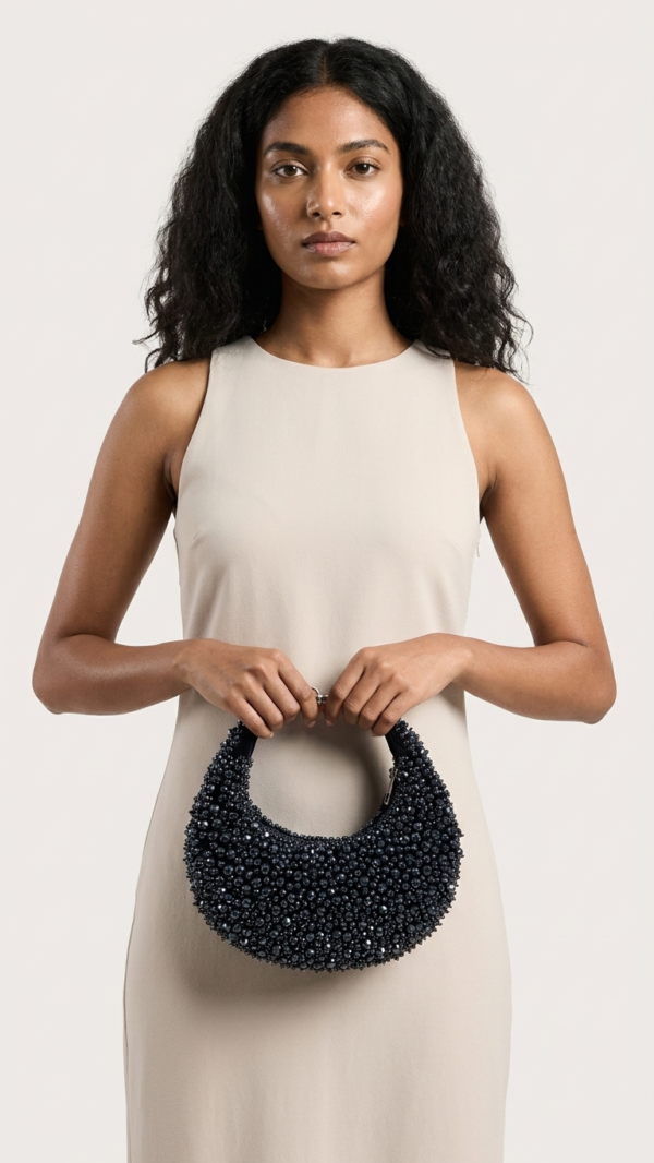 pomelli_photoshoot_image_9_16_0623 (20) Midnight Eclipse Beaded Crescent Bag