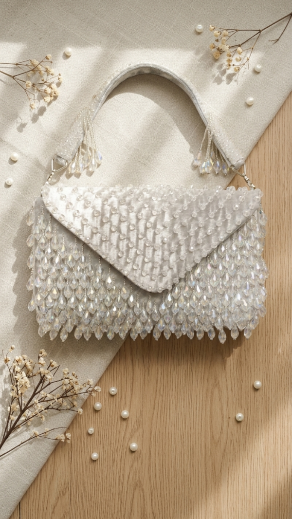 pomelli_photoshoot_image_9_16_0623 (23) Pearl Cascade Crystal Clutch