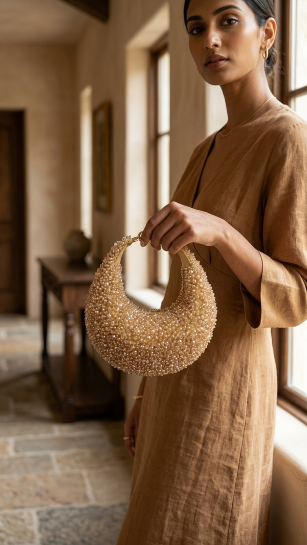 pomelli_photoshoot_image_9_16_0623 (3) Champagne Pearl Crescent Clutch