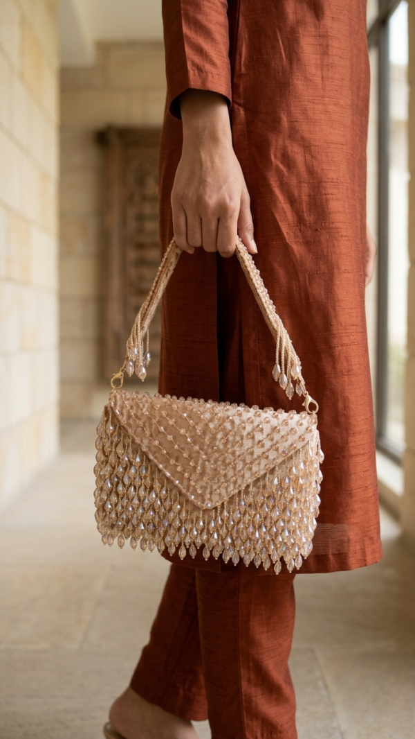 pomelli_photoshoot_image_9_16_0623 (46) Champagne Crystal Cascade Clutch