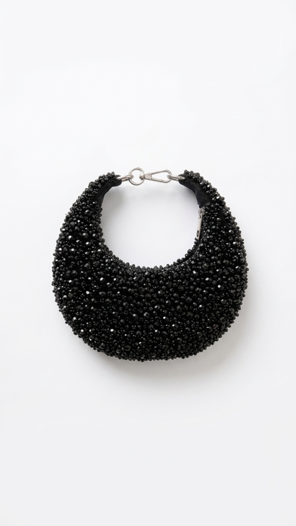 pomelli_photoshoot_image_9_16_0623 (49) Midnight Noir Crescent Clutch