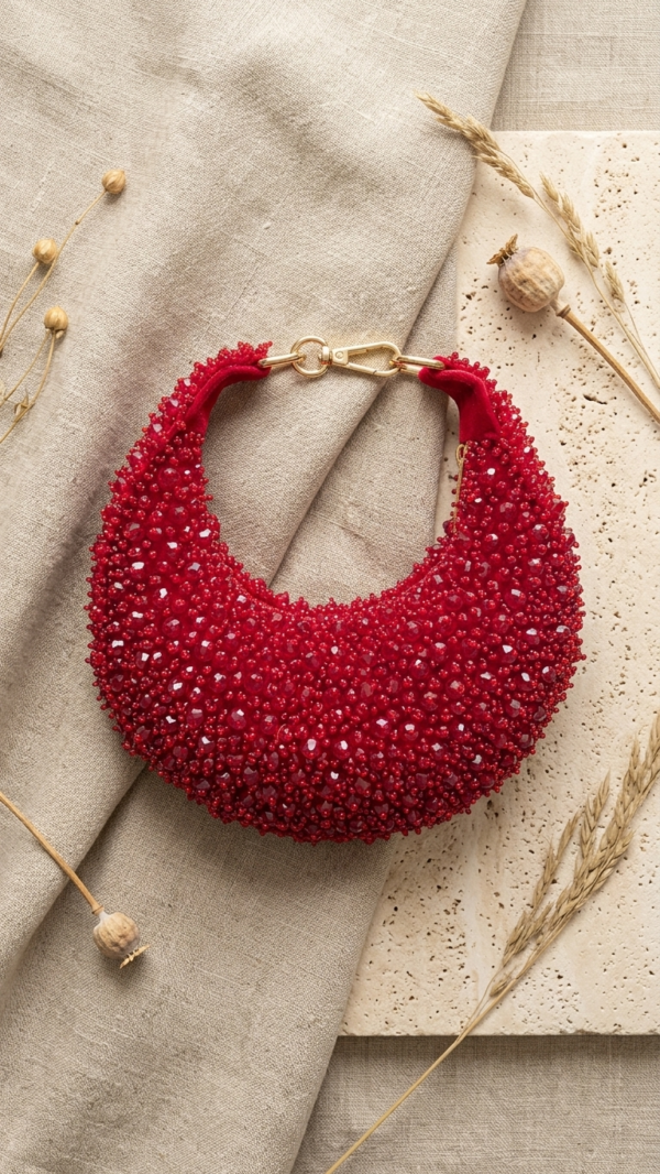 pomelli_photoshoot_image_9_16_0623 (51) Ruby Radiance Crescent Clutch