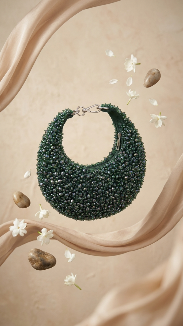 pomelli_photoshoot_image_9_16_0623 (6) Emerald Luxe Crescent Clutch