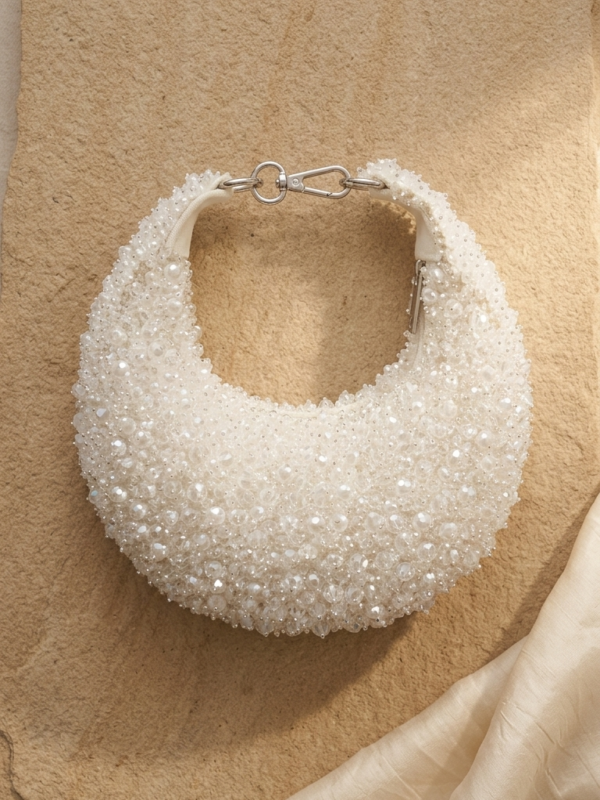 pomelli_photoshoot_image_9_16_0623 (8) Pearl Frost Crescent Clutch