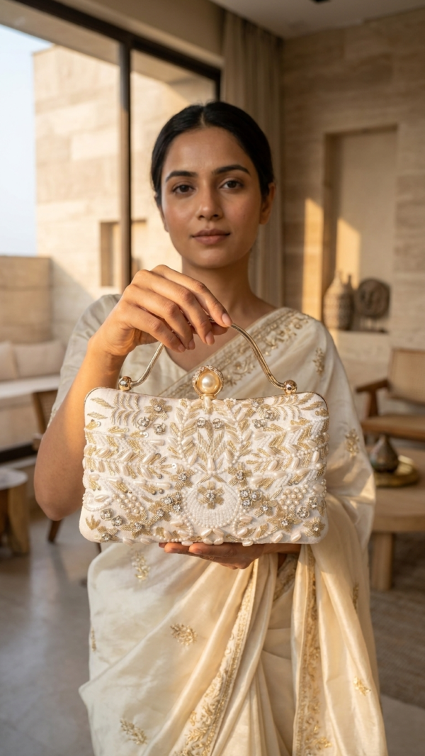pomelli_photoshoot_image_9_16_0624 (37) Pearl Crown Luxe Clutch