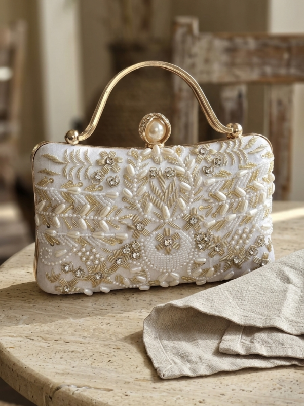 pomelli_photoshoot_image_9_16_0624 (38) Pearl Crown Luxe Clutch