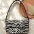 Zebra Luxe Beaded Shoulder Bag