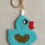 pomelli_photoshoot_image_9_16_0630 (12) Aqua Duck Beaded Keychain