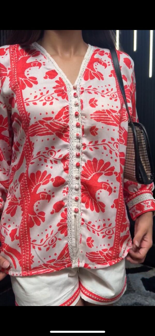 rtyryt Scarlet Bloom Co-ord Set