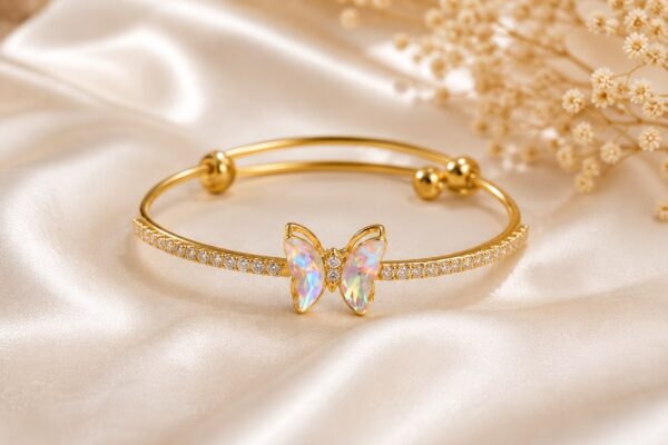 FHBN Anti-Tarnish Gold Butterfly Bracelet for Women