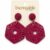 Untitled Berry Weave Statement Earrings