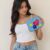 Untitlede Love Bloom Gingham Zipper Pouch