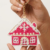 pomelli_photoshoot_image_9_16_0630 (28) Pink Beaded House Charm Keychain
