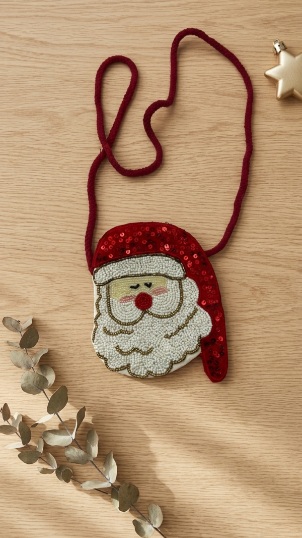 pomelli_photoshoot_image_9_16_0630 Santa Sparkle Zipper Pouch