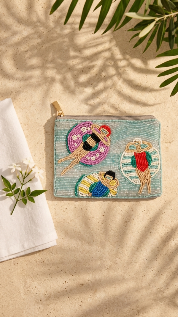 pomelli_photoshoot_image_9_16_0701 (11) Summer Pool Party Beaded Pouch