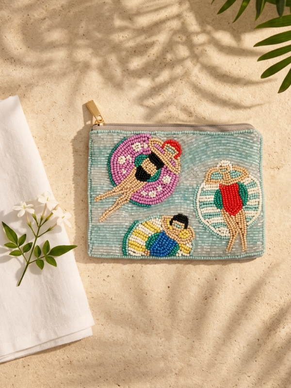 pomelli_photoshoot_image_9_16_0701 (11) Summer Pool Party Beaded Pouch