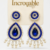 Royal Sapphire Pearl Drop Earrings