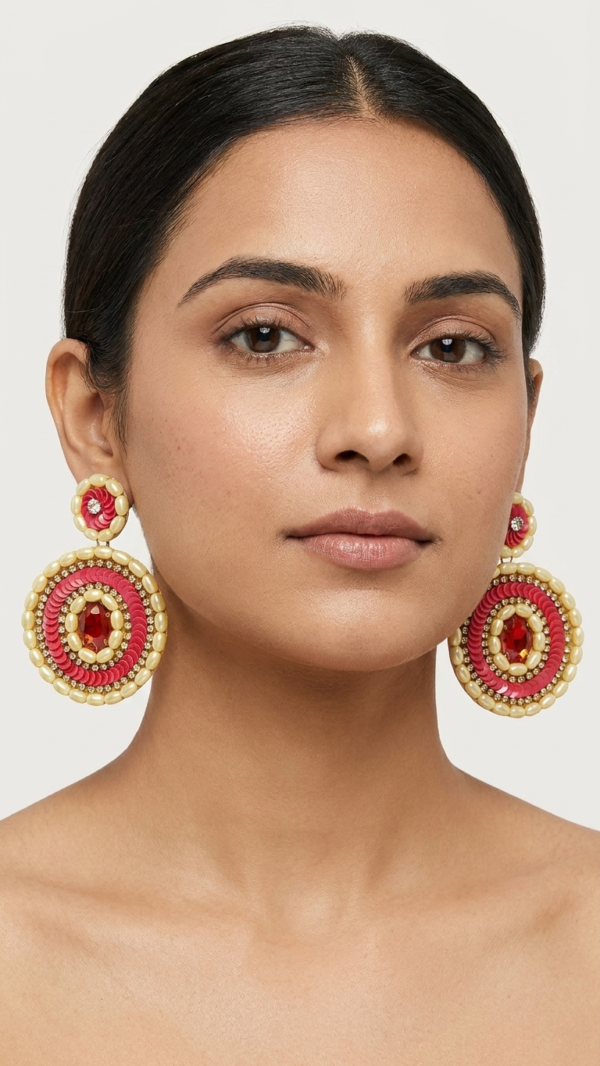 pomelli_photoshoot_image_9_16_0703 (23) Ruby Bloom Statement Earrings