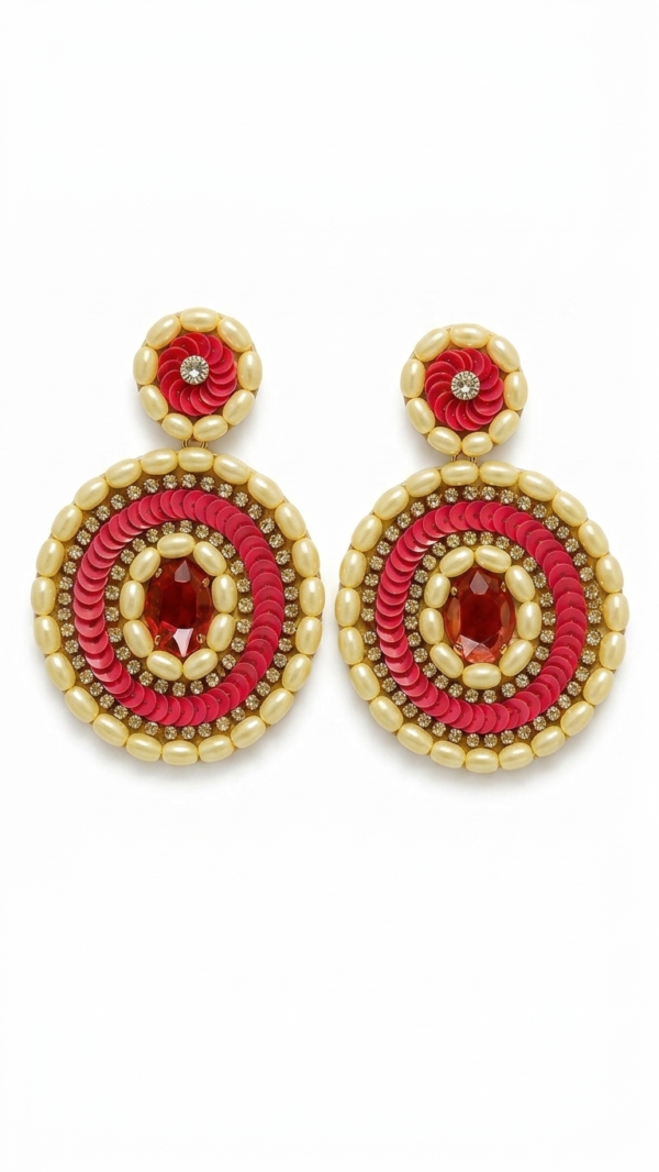 pomelli_photoshoot_image_9_16_0703 (28) Ruby Bloom Statement Earrings