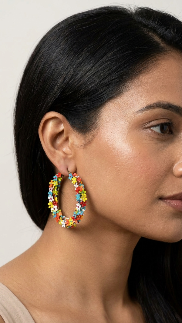 pomelli_photoshoot_image_9_16_0703 (30) Bloom Fiesta Hoop Earrings