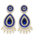 Royal Sapphire Pearl Drop Earrings