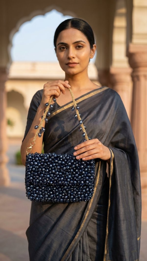 pomelli_photoshoot_image_9_16_0704 (12) Midnight Sparkle Beaded Handbag