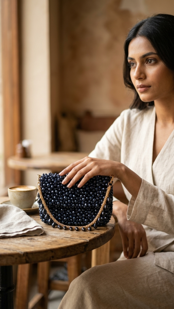 pomelli_photoshoot_image_9_16_0704 (13) Midnight Sparkle Beaded Handbag