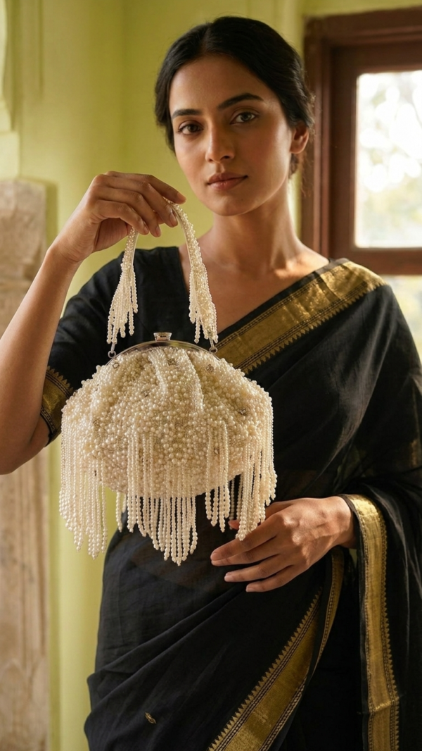 pomelli_photoshoot_image_9_16_0704 (23) Pearl Cascade Fringe Handbag