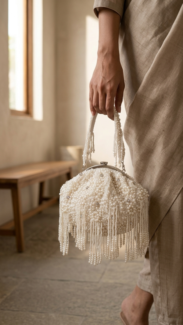 pomelli_photoshoot_image_9_16_0704 (24) Pearl Cascade Fringe Handbag