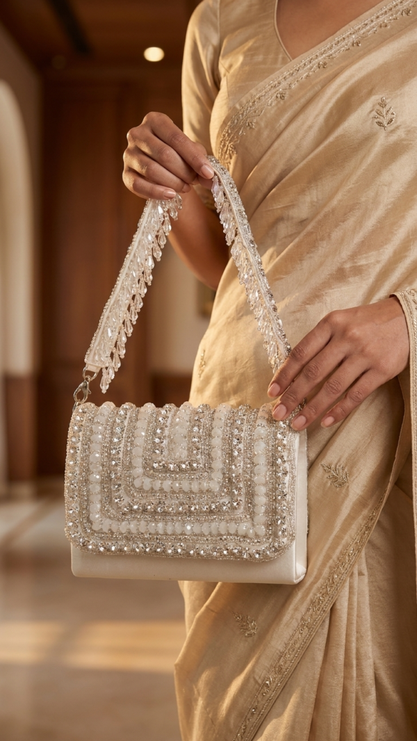 pomelli_photoshoot_image_9_16_0704 (4) Ivory Crystal Cascade Handbag